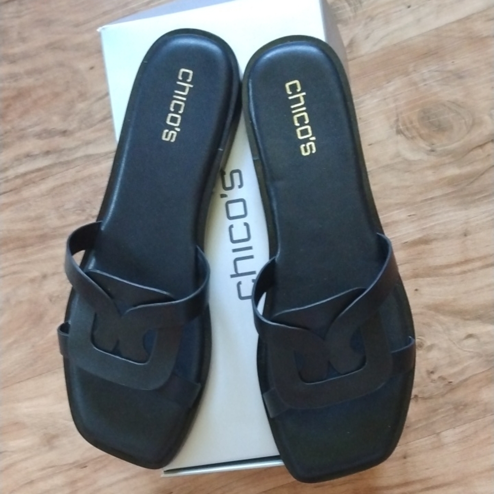 New In box,Chico's Black Women's Sandals